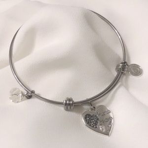 Heart Charm Bracelet Silver Bling Best Friend